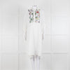 Bimba Y Lola White Cheesecloth Kaftan with Patterned Panel