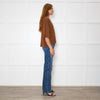 Marella Brown Short Sleeve Jumper