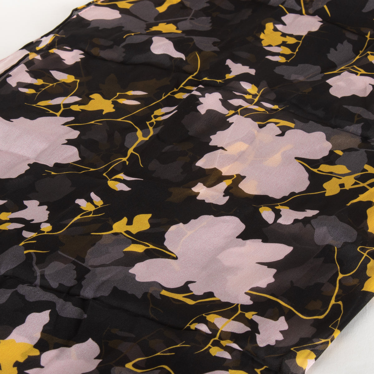 Salvatore Ferragamo Black, Yellow and Pink Sheer Scarf