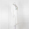 Bimba Y Lola White Cheesecloth Kaftan with Patterned Panel