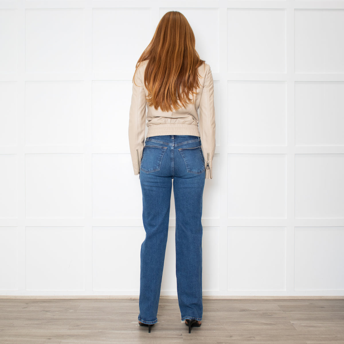 Dolce & Gabbana Cream Leather Jacket