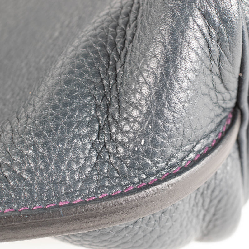 Hermes So Kelly 22 Bag In Navy Clemence Leather