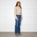 Dolce & Gabbana Cream Leather Jacket
