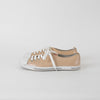 Prada Beige Patent Leather Lace Up Trainers