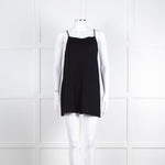 Sarah Pacini Black Crepe Strap Top