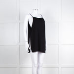 Sarah Pacini Black Crepe Strap Top