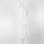 Bimba Y Lola White Cheesecloth Kaftan with Patterned Panel