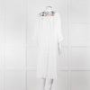 Bimba Y Lola White Cheesecloth Kaftan with Patterned Panel
