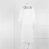 Bimba Y Lola White Cheesecloth Kaftan with Patterned Panel