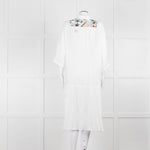 Bimba Y Lola White Cheesecloth Kaftan with Patterned Panel