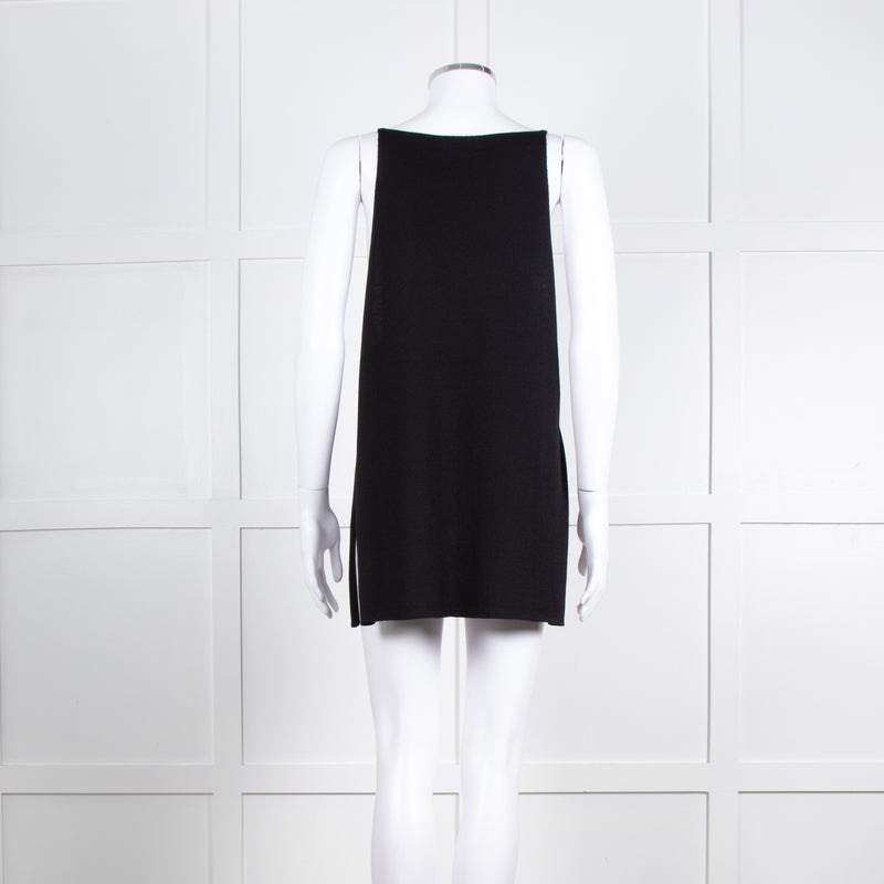 Sarah Pacini Black Crepe Strap Top