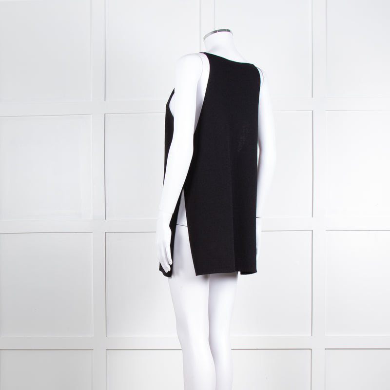 Sarah Pacini Black Crepe Strap Top