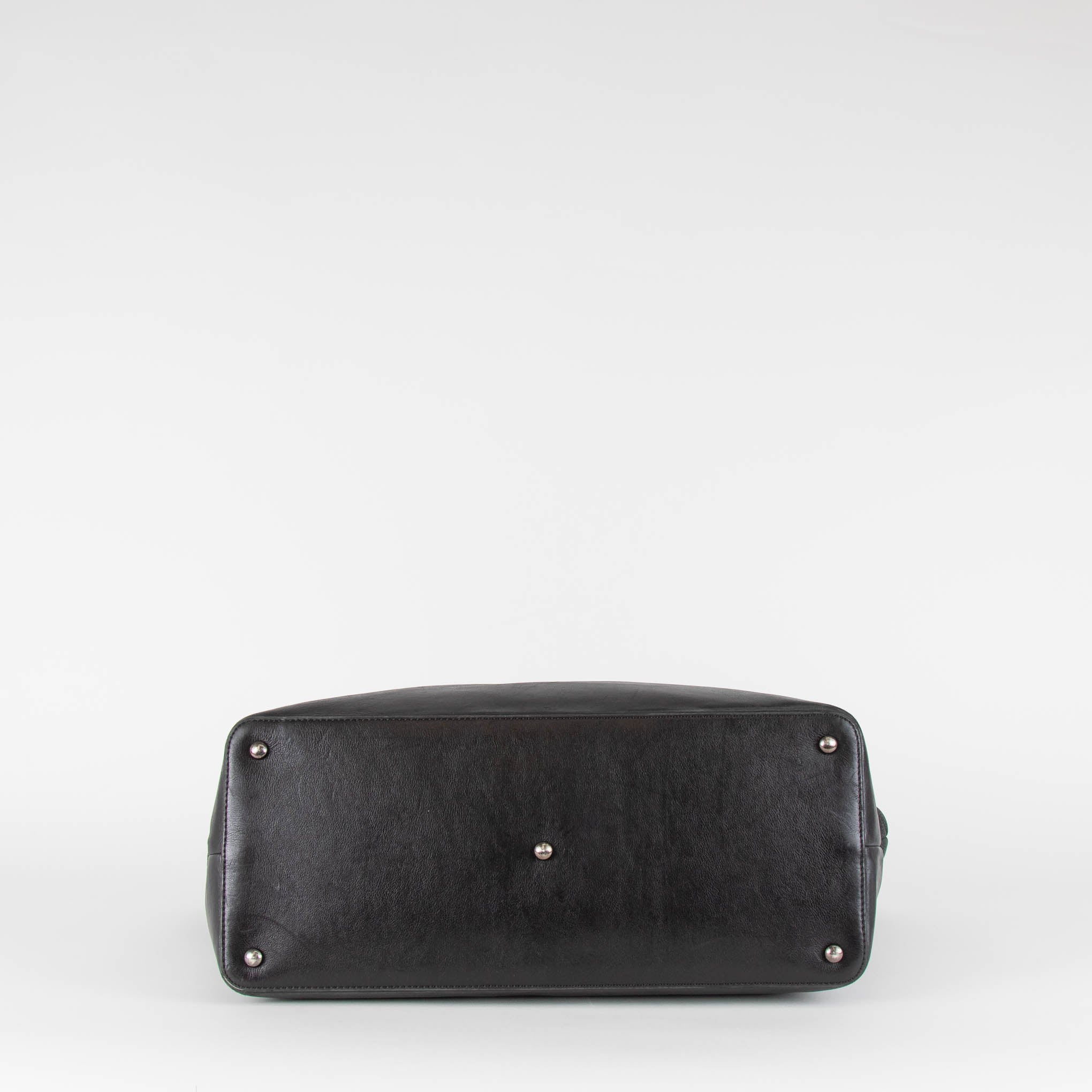 Chanel Globe Trotter Shopping Tote In Black Caviar Leather Ruthenium H