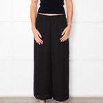 Theory Black Crepe Wide Leg Culottes