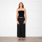 Theory Black Crepe Wide Leg Culottes