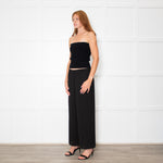 Theory Black Crepe Wide Leg Culottes