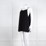 Sarah Pacini Black Crepe Strap Top