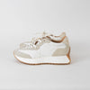 Russell & Bromley Cream Lace Up Platform Trainers