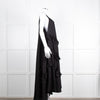Nu London Black Linen Oversized Sundress With Black Fabric Adornments