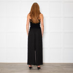 Theory Black Crepe Wide Leg Culottes