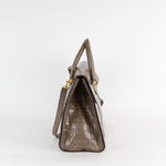 Mulberry Beige Croc Embossed Bayswater with Shoulder Strap
