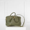 Loewe Khaki Green Amazona 28 Leather Handbag
