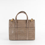 Mulberry Beige Croc Embossed Bayswater with Shoulder Strap
