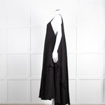Nu London Black Linen Oversized Sundress With Black Fabric Adornments