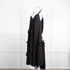 Nu London Black Linen Oversized Sundress With Black Fabric Adornments