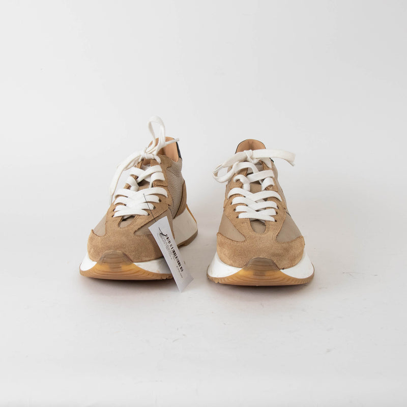 Russell & Bromley Tan Lace Up Platform Trainers
