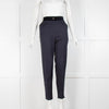 Carolina Herrera Navy Velvet Waistband Trousers