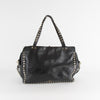 Valentino Garavani Black Rockstud Leather Shopping Tote