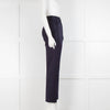 Marni Navy Wool Straight Leg Trousers