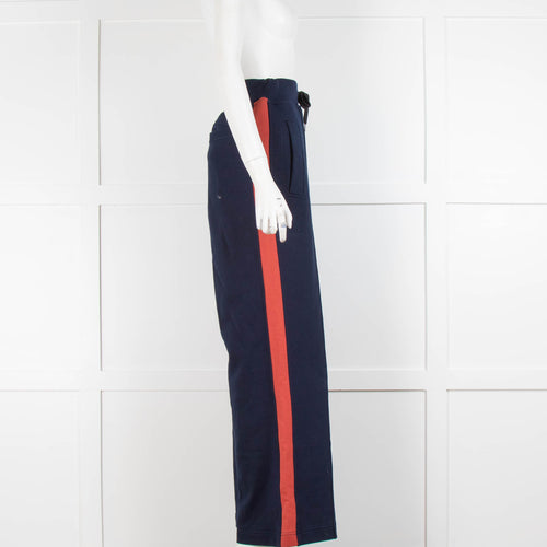 Marni Navy Blue Red Side Stripe Sweatpants Trousers