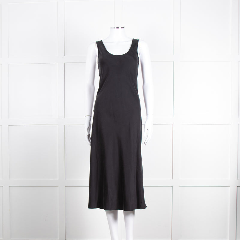 Iris & Ink Black 100% Silk Sleeveless Dress