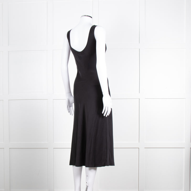Iris & Ink Black 100% Silk Sleeveless Dress