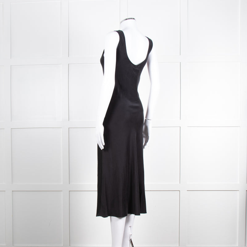 Iris & Ink Black 100% Silk Sleeveless Dress