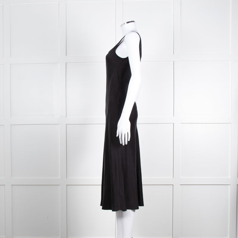 Iris & Ink Black 100% Silk Sleeveless Dress