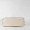Ermanno Scervinno Off White Lazer Cut Leather Tote Bag