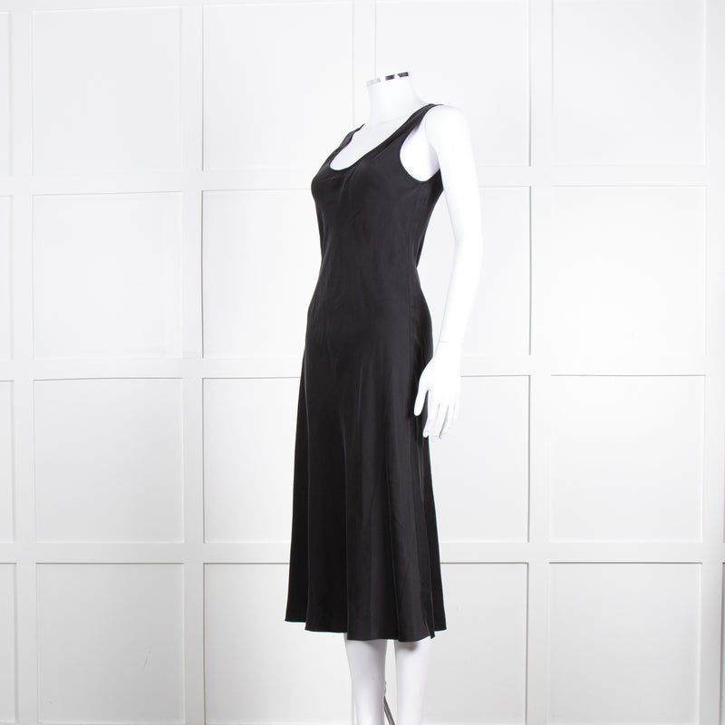 Iris & Ink Black 100% Silk Sleeveless Dress