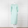 Emilia Wickstead Mint Green Boucle Dress With Toggle Front Detail