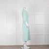 Emilia Wickstead Mint Green Boucle Dress With Toggle Front Detail