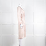 Theory Blush Pink Silk Drawstring Waist Dress