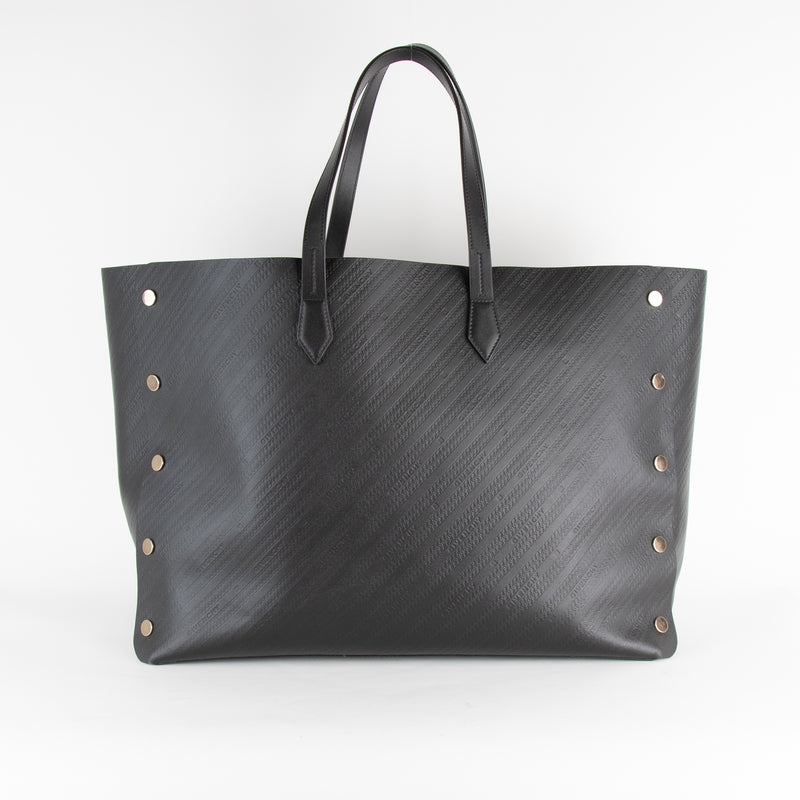 Givenchy Black Calfskin Embossed  Leather Bond Shopper Bag