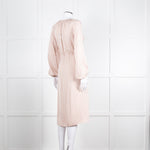 Theory Blush Pink Silk Drawstring Waist Dress