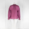 Vince Purple Silk Beige Vest Long Sleeve Blouse