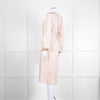 Theory Blush Pink Silk Drawstring Waist Dress