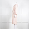 Theory Blush Pink Silk Drawstring Waist Dress