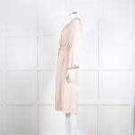 Theory Blush Pink Silk Drawstring Waist Dress