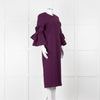 Roksanda Purple Bow Sleeve Midi Dress